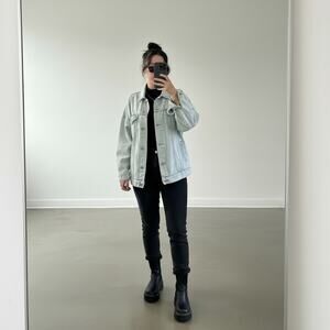 CryBaby Needy Light Vintage Denim Blue Oversized Jean Jacket